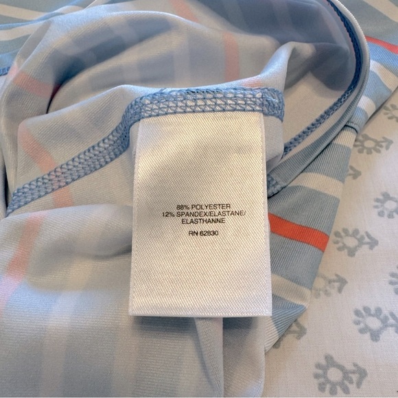 New Lands' End Sport Striped Womens Activewear Large Tank Top in Blue and Orange - Picture 6 of 6